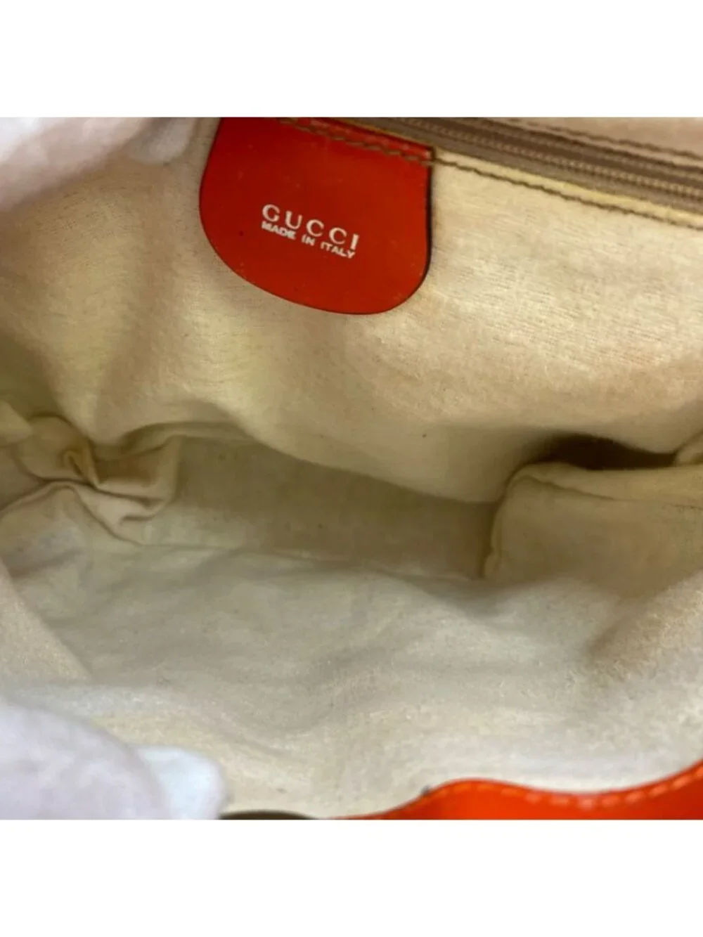 Gucci Shoulder Bag Enamel Orange GG Party - Picture 8 of 15